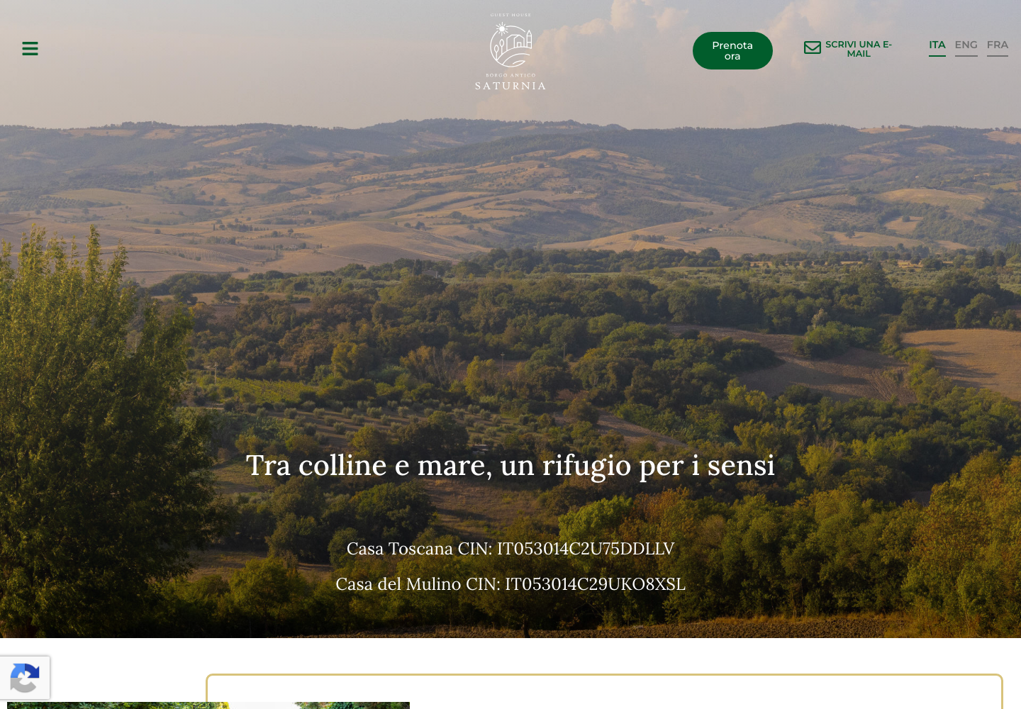 Screenshot home Borgo Antico Saturnia