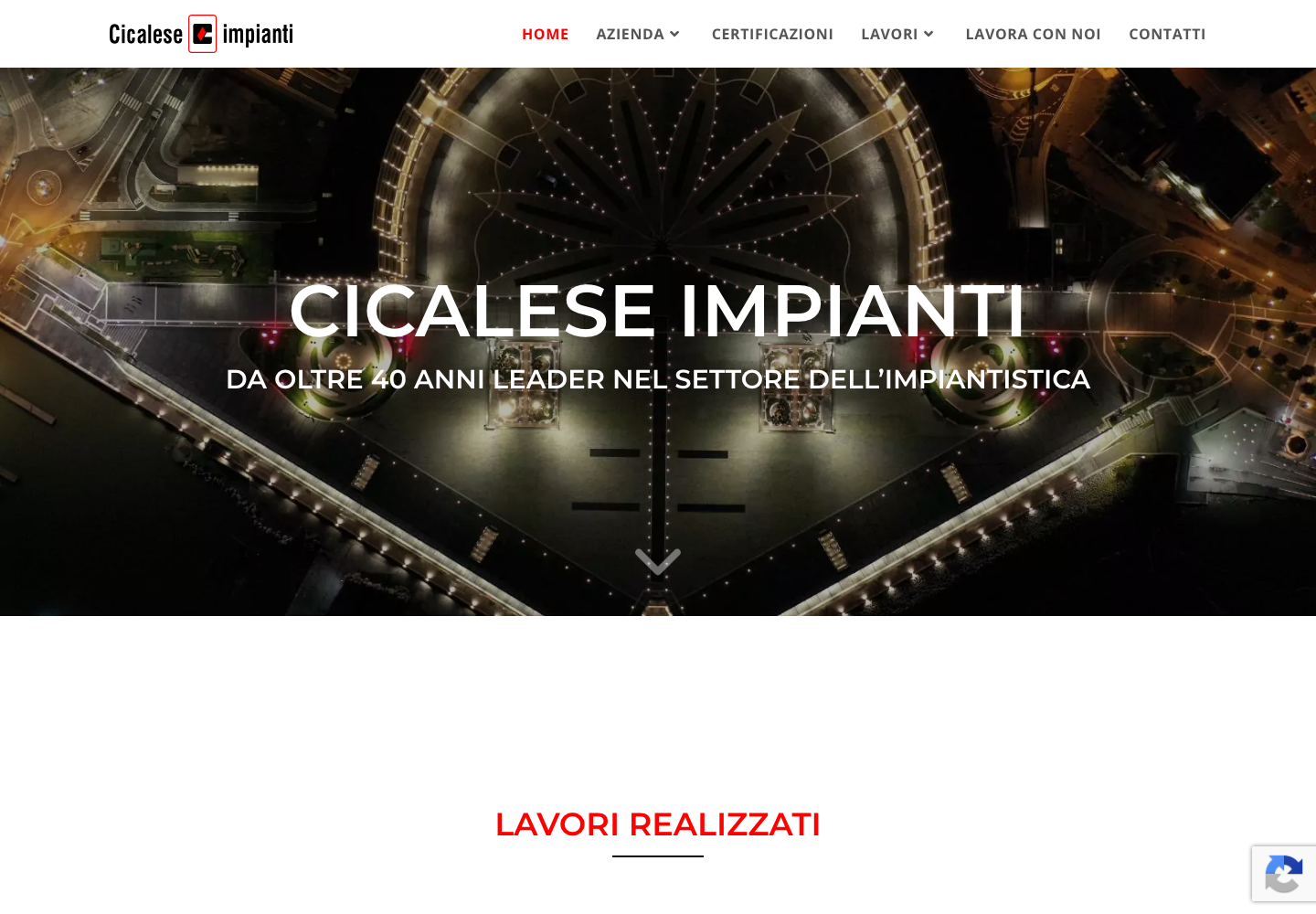 Screenshot home Cicalese Impianti